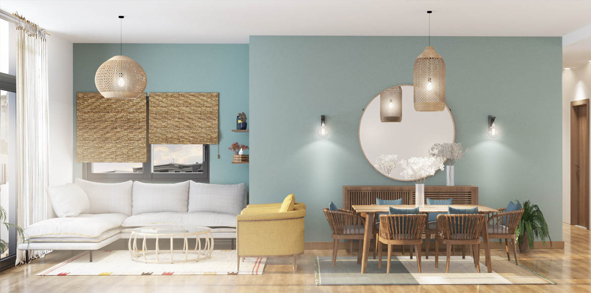 Living Room and Dining Room Setup