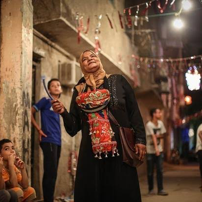 Shot of an Egyptian Female Mesaharaati