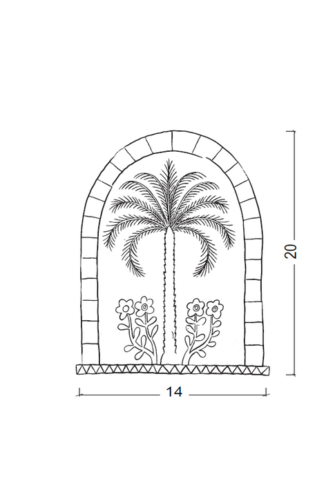 Palm Sway Vase - Ellie Home
